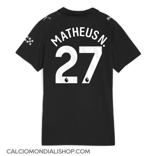Maglie da calcio Manchester City Matheus Nunes #27 Seconda Maglia Femminile 2025-26 Manica Corta